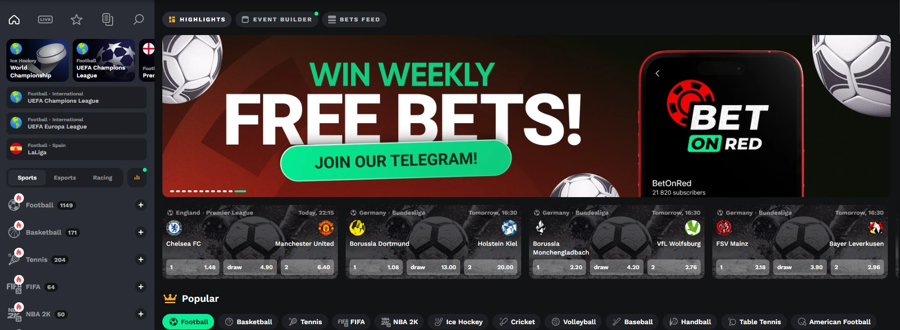 Bet on Red Sportowe